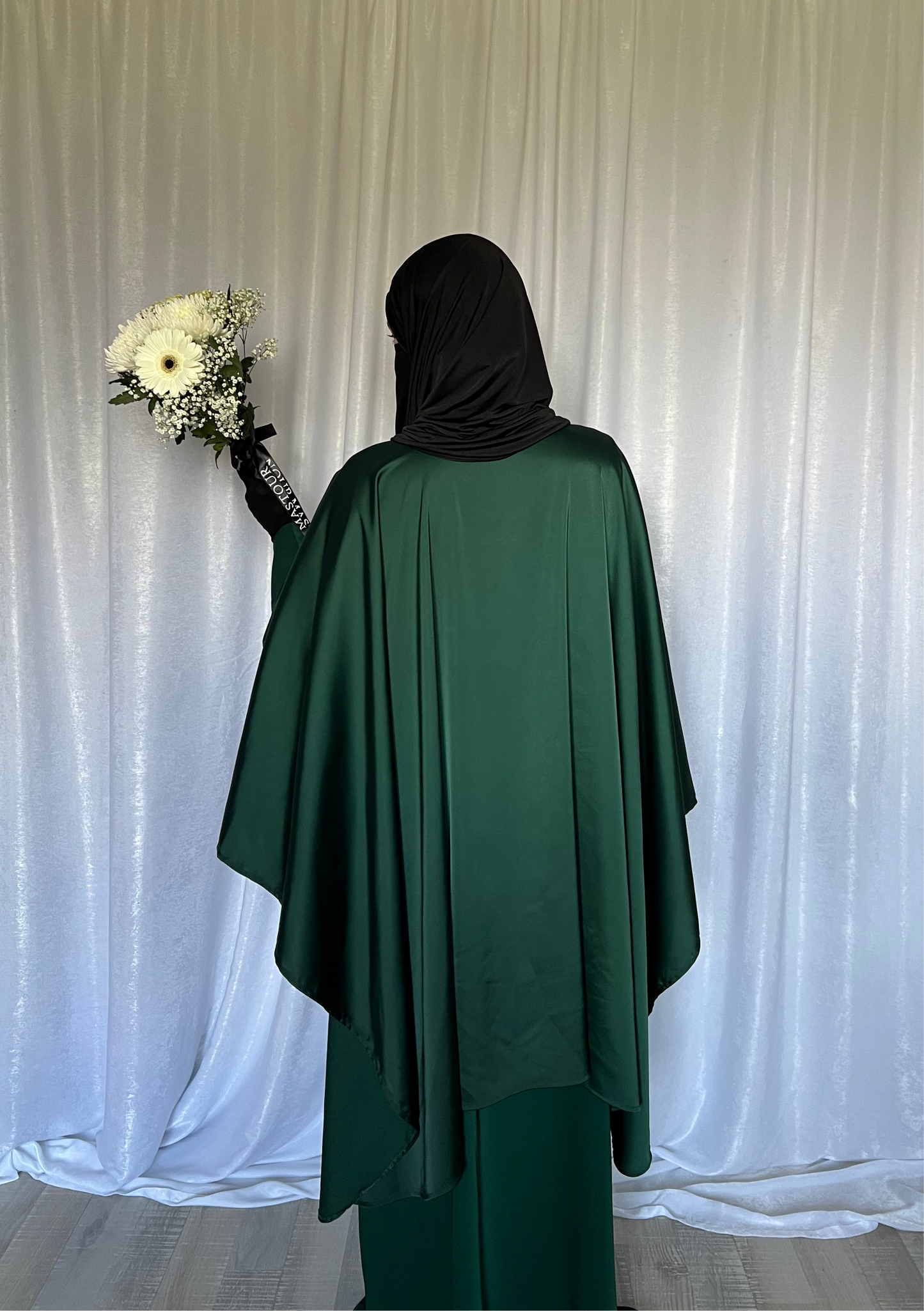 abaya 2 en 1 : élégance et polyvalence (verte)
